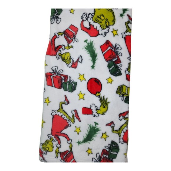 Dr. Seuss The Grinch Twin Plush Throw Blanket 60" X 90" Christmas Holiday Kids - Picture 6 of 11